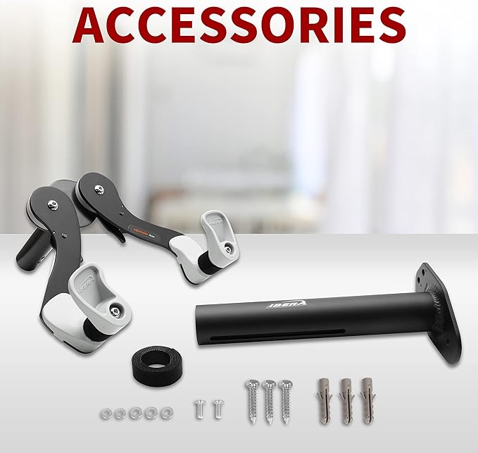 Ibera Wall Mount Hanger, Indoor Bicycle Hook Holder Storage Rack for Home or Garage