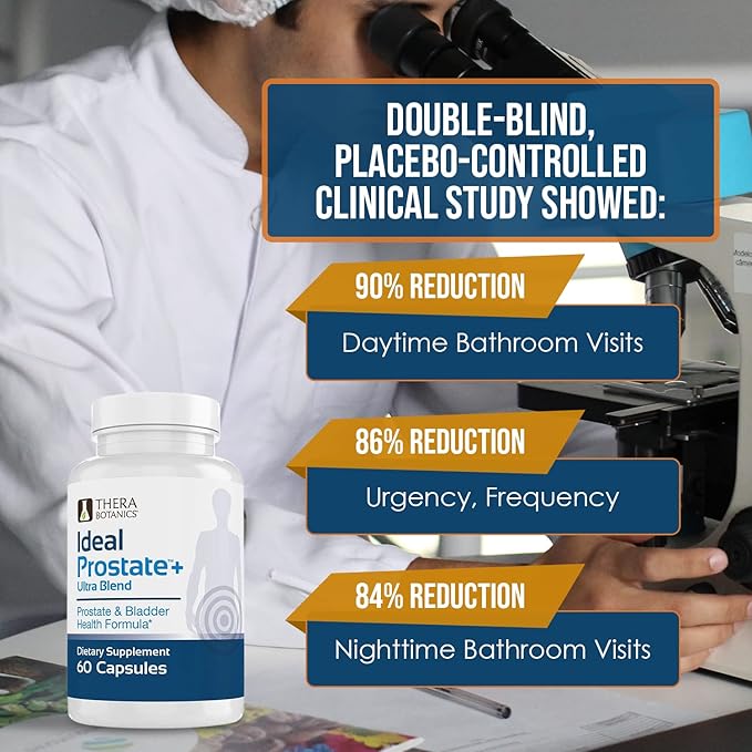 Advanced Men's Prostate Support by Ideal Prostate Plus Ultra with Reishi Mushroom, Saw Palmetto, Lycopene and More for Natural Prostate Relief*