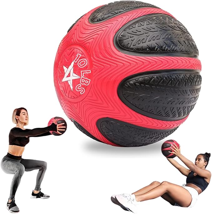 Yes4All Medicine Ball with Dual Texture Grip 6/8/10/12LBS