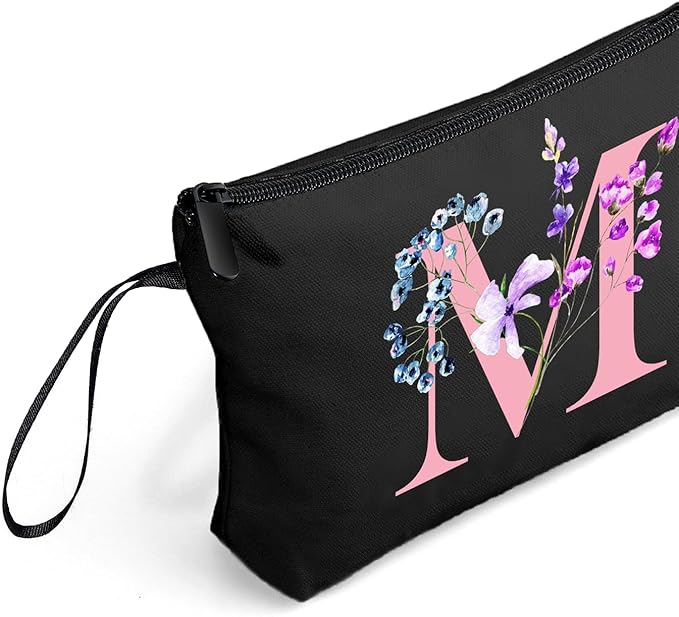 SEAMOON Birthday Maid of Honor Gifts for Women Her Mom Team Teacher Friend Bridesmaid Bride Personalized Makeup Cosmetic Bag with Mirror Valentines Mothers Day Christmas Graduation M