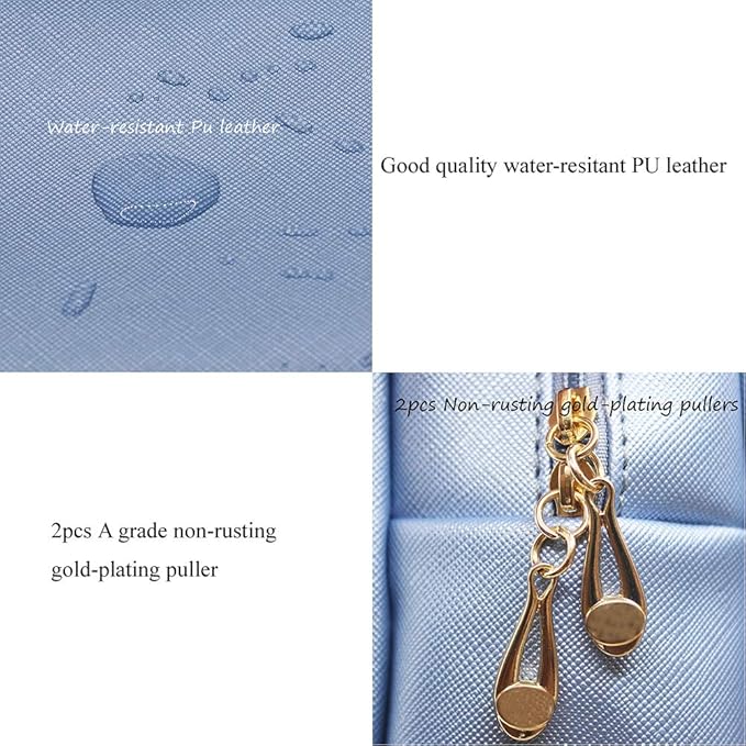 PU Leather Cosmetic Bag for Women Minimalism Makeup Bag for Daily Use Portable Storage Purse Small Neat Cosmetic Pouch Water-resistant Toiletry Bag for Travel (Green)