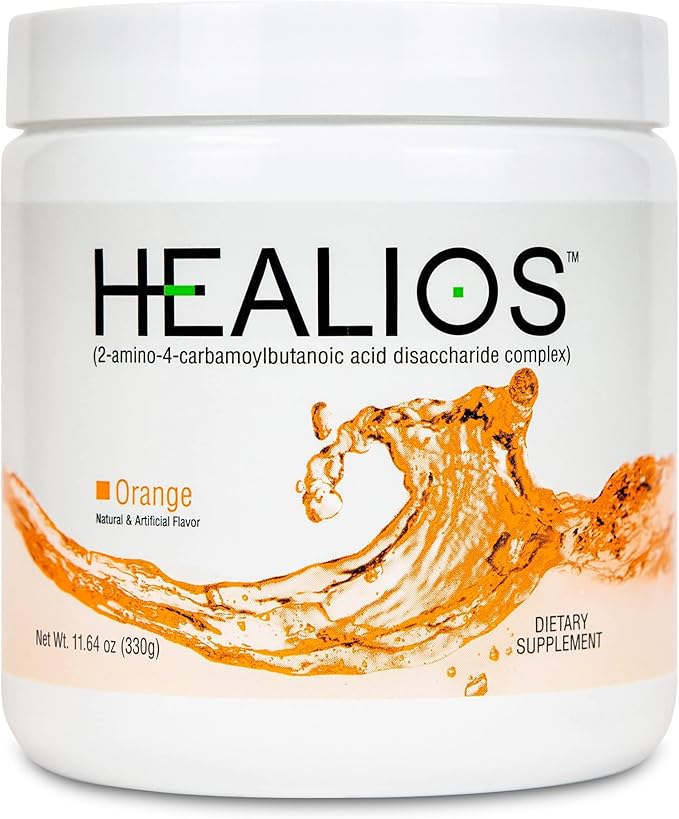 HEALIOS Orange Flavor Oral Health and Dietary Supplement, Powder Form, Naturally Sourced L-Glutamine Trehalose L-Arginine, 11.64 Ounces