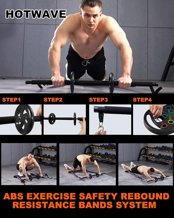 HOTWAVE Portable Exercise Equipment with 16 Gym Accessories.20 1 Push