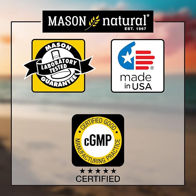 MASON NATURAL Glucosamine & Fish Oil Supplement with DHA & Omega 3 for Joint & Muscle Support, 1 Month Supply Softgel Pills