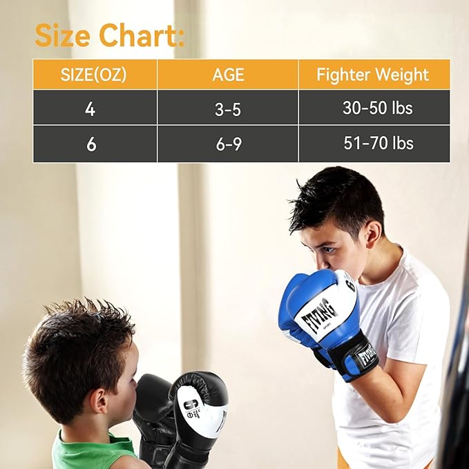 FIVING Kids Boxing Gloves, Youth Training Gloves, Sparring for Punching Bag, Kickboxing, Muay Thai, MMA