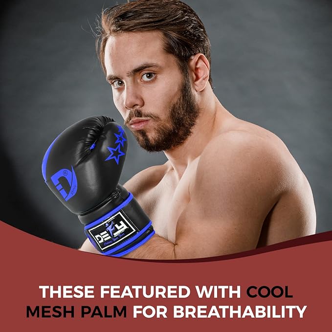 DEFY Marvelous Boxing Gloves for Men & Women Training Muay Thai Kick Boxing Leather Sparring Heavy Bag Workout MMA Gloves