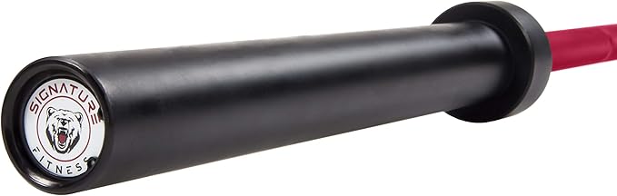 Signature Fitness Olympic Cerakote Barbell – for Home 190K PSI 1,500-Pound Capacity,