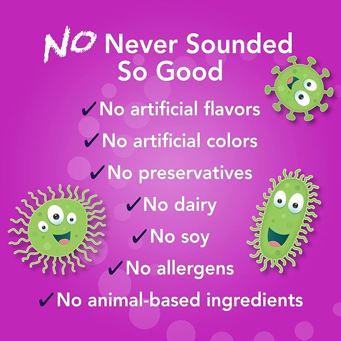 Kids Probiotic Supplement, Daily Support for Kid's Gut, Immune, Brain & Whole Body Health, 15 Strains 5 Billion CFU, Organic Prebiotic Apple Fiber, 30 Chewable Mixed Berry Flavor (2 Pack)