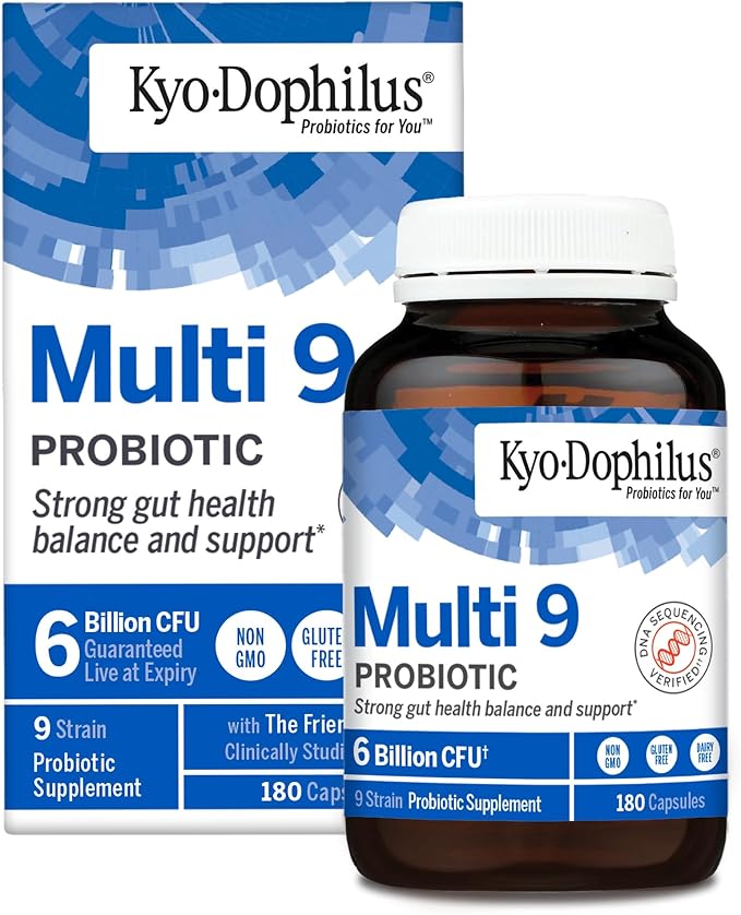 Kyo-Dophilus Multi-9 Probiotic, for Strong Gut Health Balance and Support, 180 Count