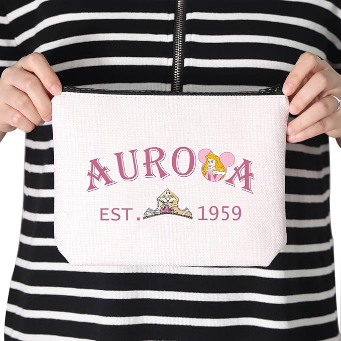TSOTMO Princess Lover Gift Est 1959 Zipper Pouch Bag Pencil Bag Birthday Gift For Daughter Niece Granddaughter (AUR EST 1959)
