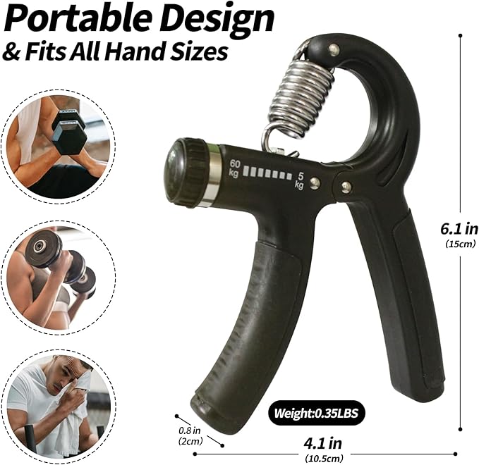 Grip Strength Trainer 11-132 Lbs (5-60kg), Forearm