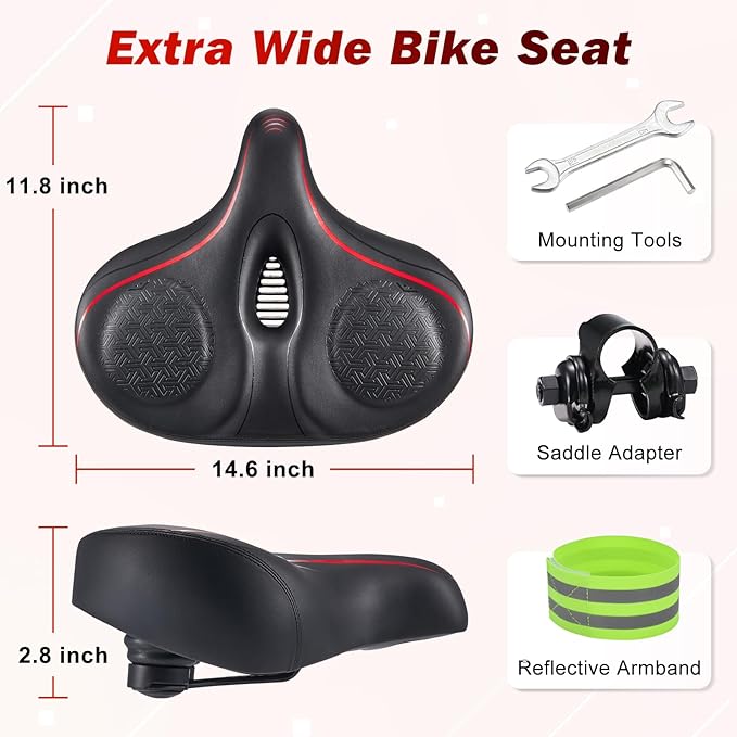Zacro Bike Seat Comfort for Women Men
