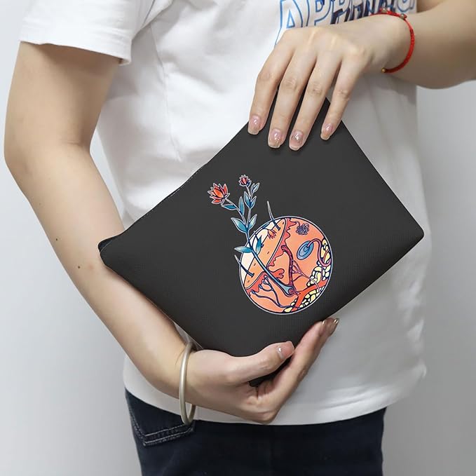 Dermatologist Cosmetic Bag Dermatology Student Graduation Gift SPF Is My BFF Makeup Zipper Pouch for Skin Doctor Dermatology Nurse (SPF Black Bag)