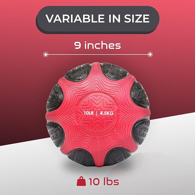 Yes4All Medicine Ball with Dual Texture Grip 6/8/10/12LBS