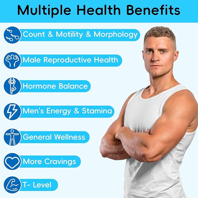 Male Fertility Supplements, Advanced Fertility Supplement for Men Optimal Sperm Count Motility & T-Level with Maca Root, Tribulus Terrestris, Zinc, CoQ10, Pre Conception for Him, 1080 Caps
