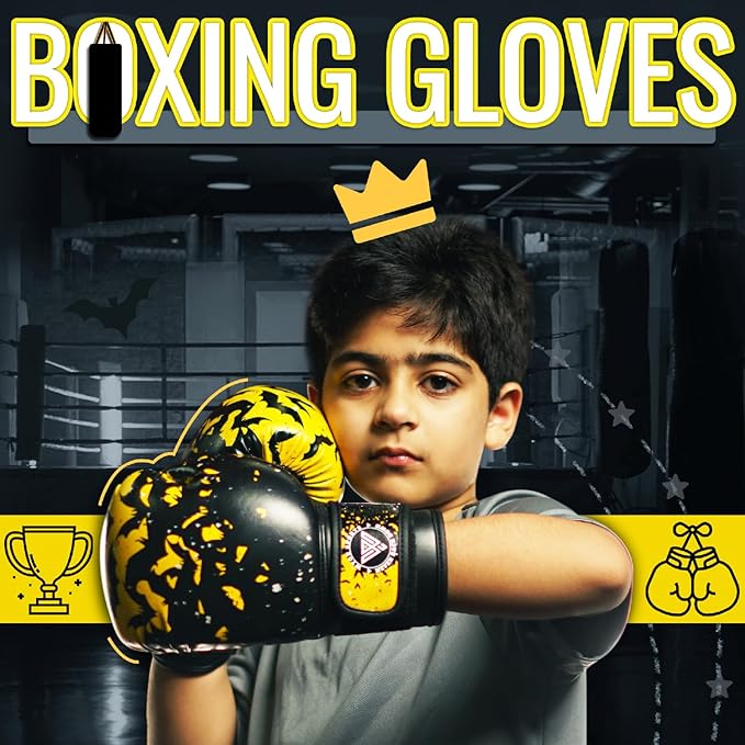 WYOX Kids Boxing Gloves 4oz 6oz 8oz โ Youth Punching Gloves for Boys & Girls Ages 3โ15 โ Sparring Gloves for Punching Bag, Kickboxing, Muay Thai, MMA โ Boxing Gloves for Kids Training Set