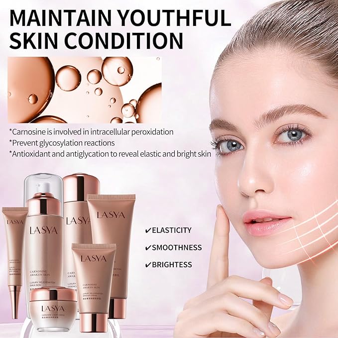 Revitalizing Skin Care Set, 6Pcs Anti Aging Face Care Sets for Women, Firming Skin, Shrink Pores, Smooth Wrinkles, Hydrating Skin Care Set