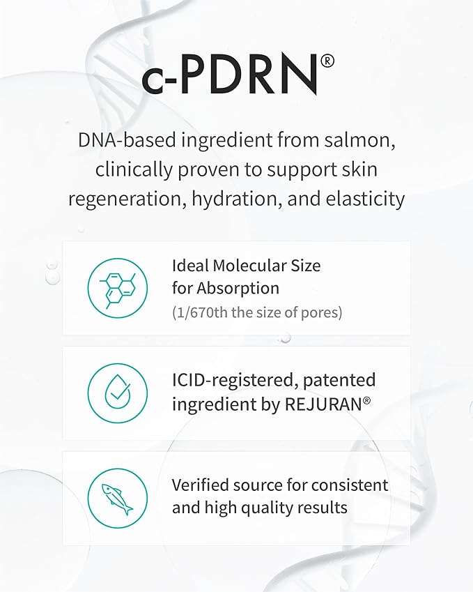 REJURAN® Turnover Ampoule, c-PDRN® (Larger Size) – Original Salmon DNA PDRN Face Serum for Firming, Hydrating, Radiant Glass Skin with Visible Anti-Aging Results. Korean Skin Care (1.69 fl oz)