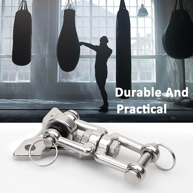 Stainless Steel 304 Heavy Bag Swing Hanger with 360° Rotation - 1200lb Capacity - Ideal for Punching Bag Ceiling Mount, Hammocks, Yoga, and Porch Swings