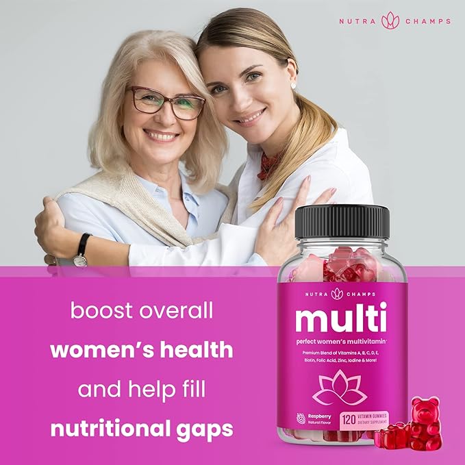 Multivitamin for Women 14+ | Womens Multivitamin Gummies, 120 Count | Vitamins A, B, C, D, E, Biotin, Folic Acid | Womens Gummy Multivitamins | Chewable Daily Multi Gummy Vitamins for Women