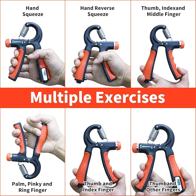 Grip Strength Trainer 11-132 Lbs (5-60kg), Forearm