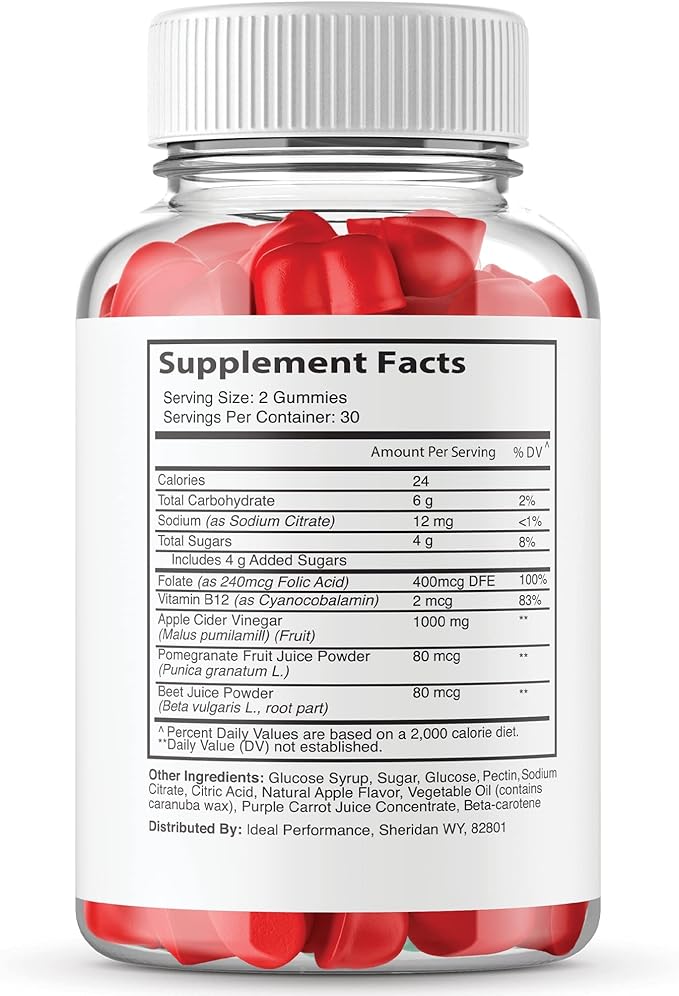 IDEAL PERFORMANCE Simpli ACV Ketos Gummies Simpli Health Gummies (60 Gummies)