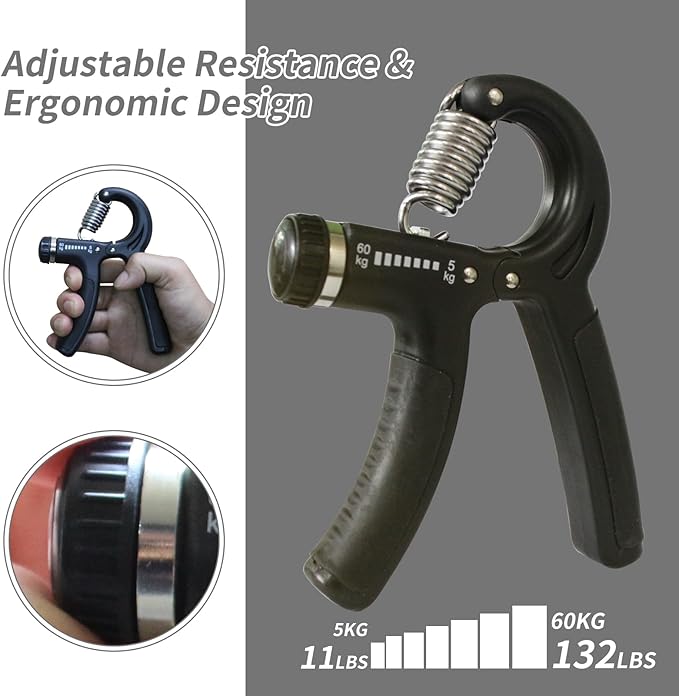 Grip Strength Trainer 11-132 Lbs (5-60kg), Forearm