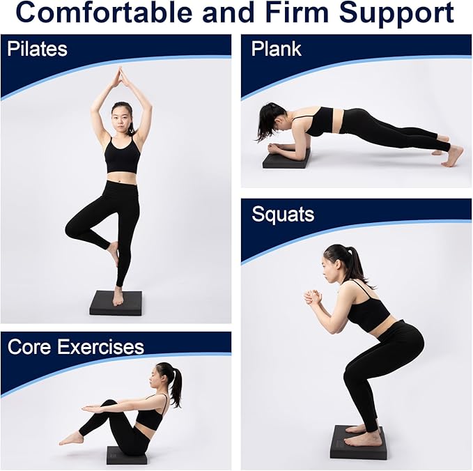 StrongTek Professional Foam Exercise Balance Pad - 15.8" 13" x 2", High-Density