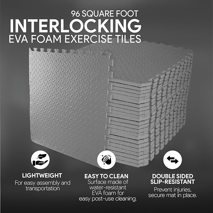 BalanceFrom Puzzle Exercise Mat with EVA Foam Interlocking