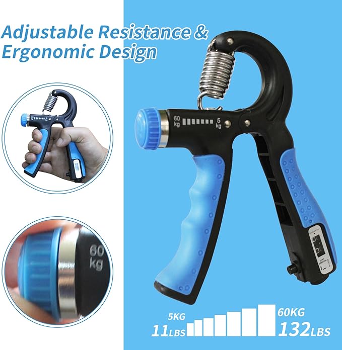 Grip Strength Trainer 11-132 Lbs (5-60kg), Forearm