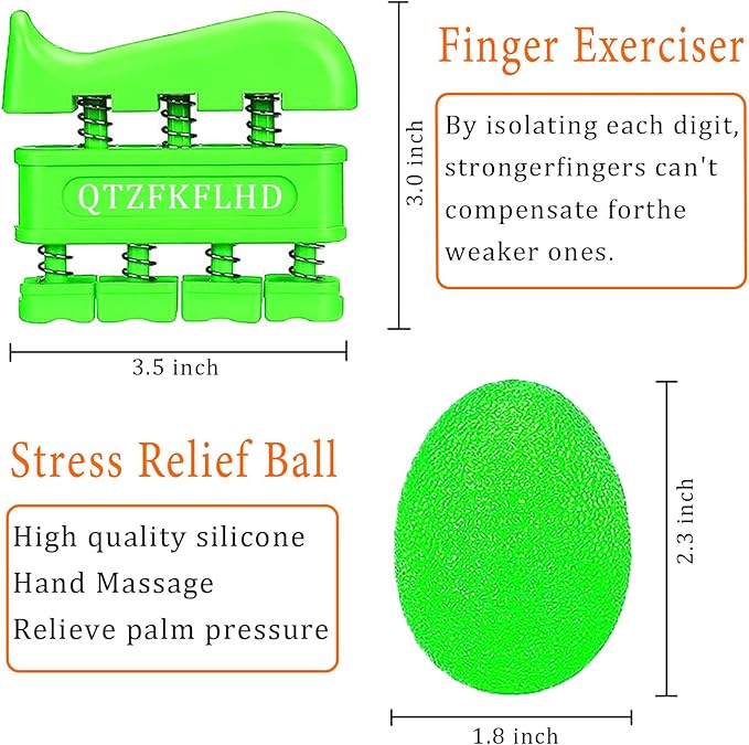 Grip Strength Trainer with Forearm Strengthener Recover(5 PCS)