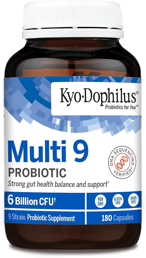 Kyo-Dophilus Multi-9 Probiotic, for Strong Gut Health Balance and Support, 180 Count