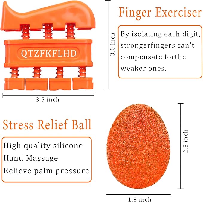 Grip Strength Trainer with Forearm Strengthener Recover(5 PCS)