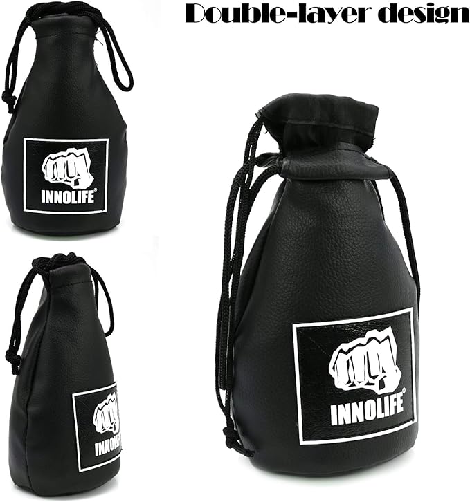 INNOLIFE Boxing Slip Bag, Boxing Dodge Hide Speed Bag Maize Ball Leather Ball for Reflex Training, Boxing, Kickboxing, MMA Pendulum Training