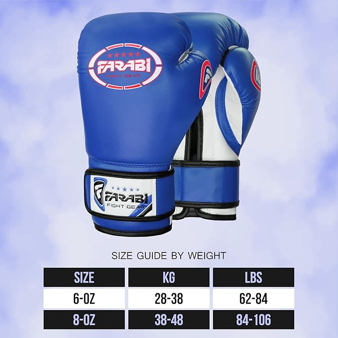 Farabi Sports Kids Boxing Gloves 4, 6, 8-oz Boxing Gloves for Kids Junior Boxing Gloves Youth Boxing Gloves Boys and Girls Boxing Training Gloves for MMA Muay Thai & Punching Bag