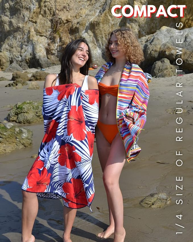 ECCOSOPHY Microfiber Beach Towel - Sand Free Towels 71x35 in