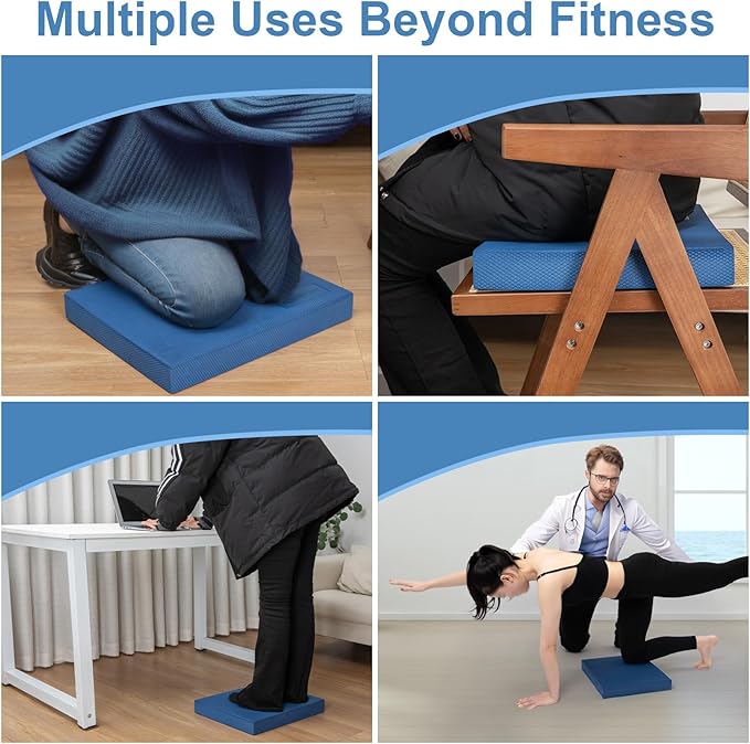 StrongTek Professional Foam Exercise Balance Pad - 15.8" 13" x 2", High-Density