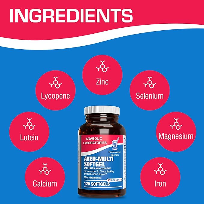Anabolic Laboratories Daily Multivitamin for Men and Women - 120 Daily Multi Vitamin and Minerals Supplement Softgels for Daily Health