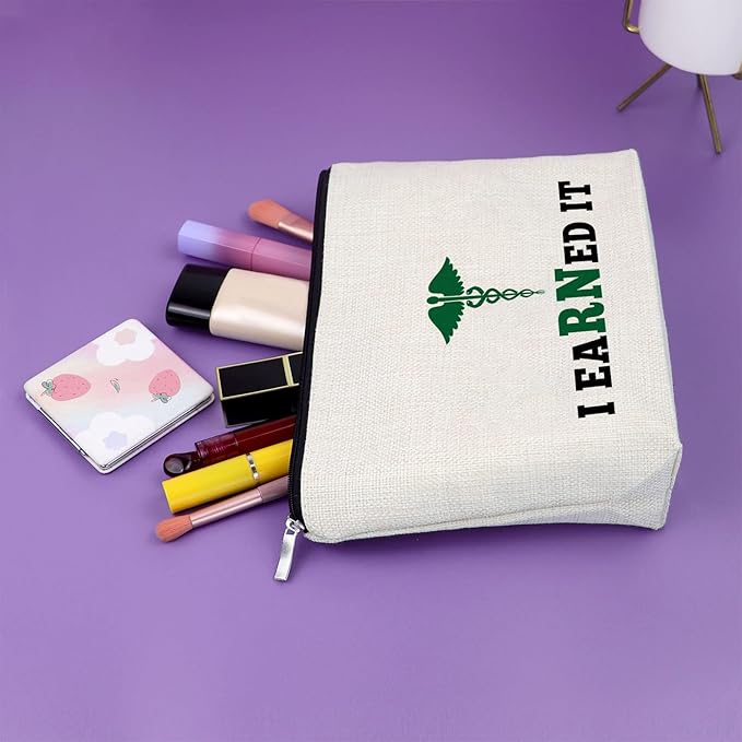 Sazuwu Nurse Appreciation Gifts for Women Makeup Bag Nurses Practitioner Gifts Nurse Graduation Gift for Nursing Student Cosmetic Bag Birthday Thanksgiving Christmas Gifts Cosmetic Travel Pouch
