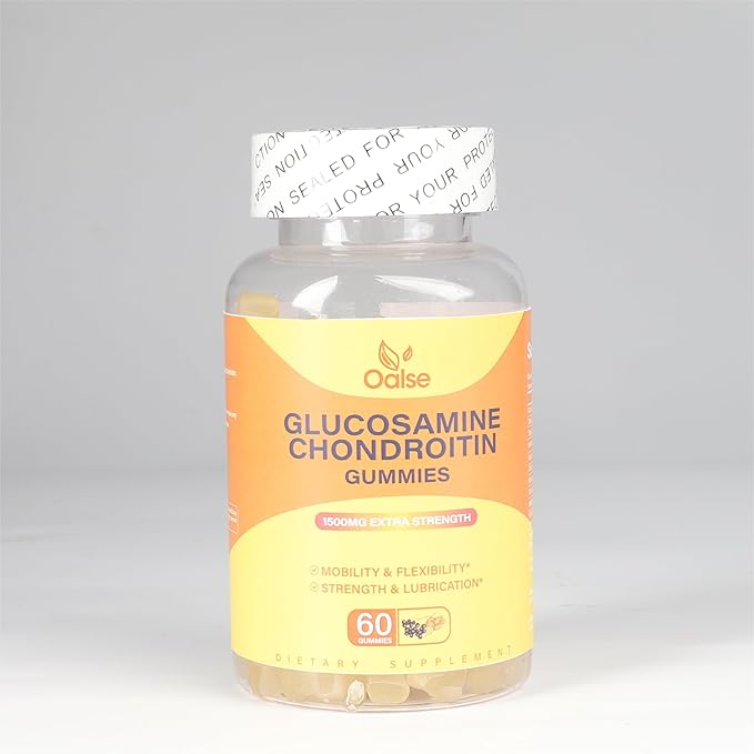 Vegan Glucosamine Chondroitin Gummies, Support Supplement for Adults Men & Women, 1500mg Extra Strength Glucosamine with Chondroitin MSM Turmeric Elderberry for Health