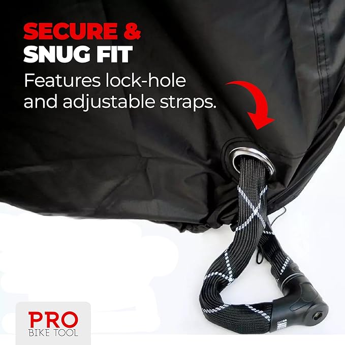 PRO BIKE TOOL Bike Cover for Outdoor Bicycle Storage - XXL Size for 2-3 Bikes - Stationary Use for Yard, Garden or Indoors - Protection from All Weather Conditions for Mountain & Road Bikes