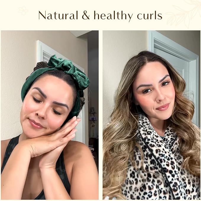 Yanibest Heatless Hair Curler for Overnight Curls, No Heat Damage Hair Curlers with Clips & Scrunchies for All Hair Types,Green