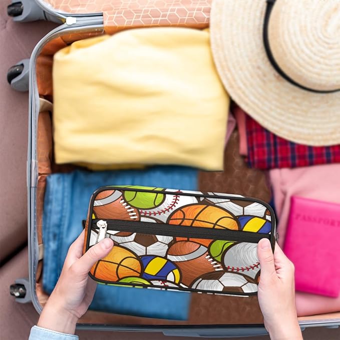 Sport Ball Travel Cosmetic Bag for Boy Men,Hanging Toiletry Bag,Waterproof Makeup Bag,Approved Hygiene Bag Shave Dopp Kit Organizer for Toiletries Shower Bathroom Carry-on Accessories Gifts