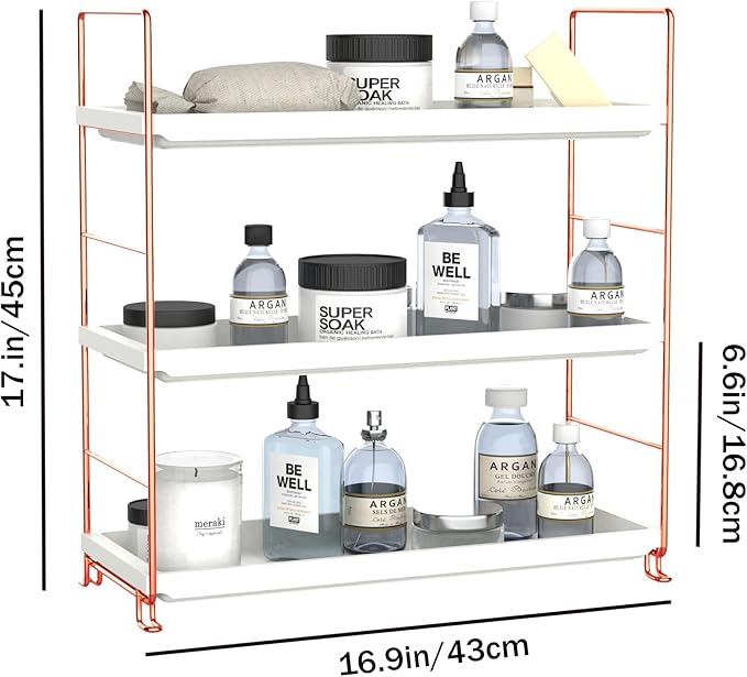 FSyueyun 3-Tier Makeup Shelf Organizer