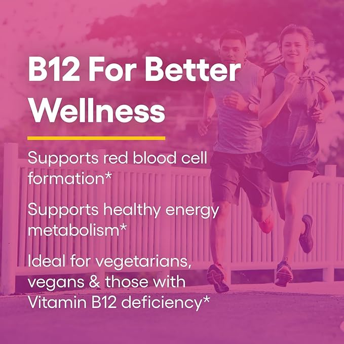 Natural Factors Vitamin B12 Methylcobalamin 1,000 mcg, Offers The Most Metabolically Active Form of B12, 180 Chewable Tablets