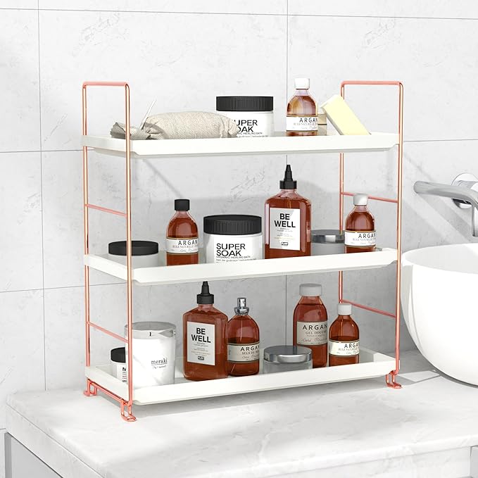 FSyueyun 3-Tier Makeup Shelf Organizer