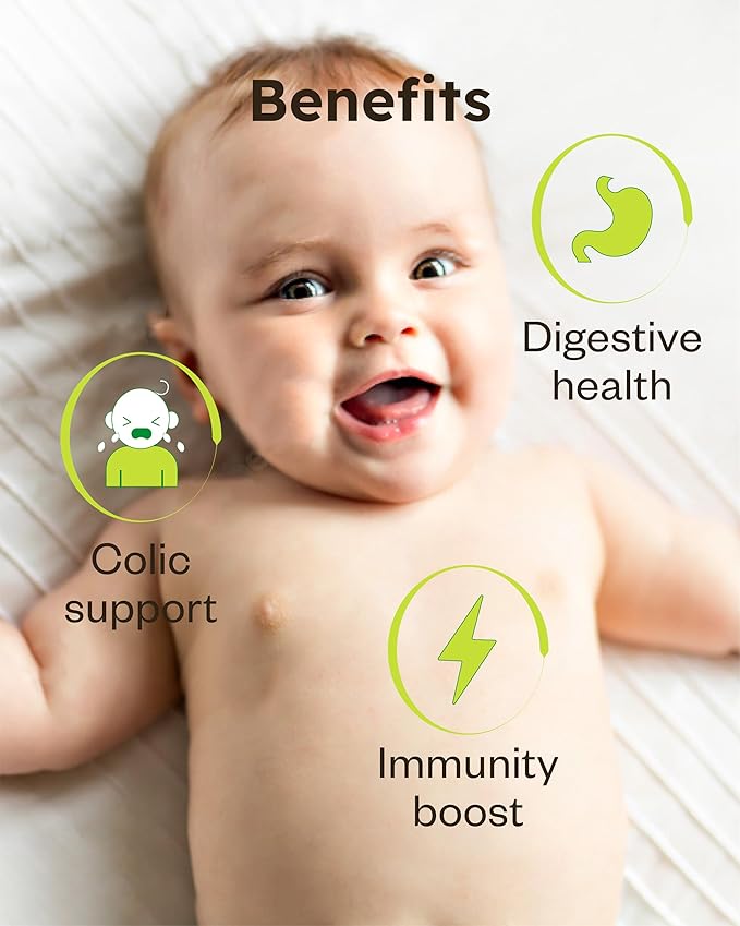 Baby Probiotics Powder (30 Sticks, 30 Days) - Support Healthy Immune & Digestive System, Supplement for Babies & Infants. Vitamin B, VitaminD, Zinc