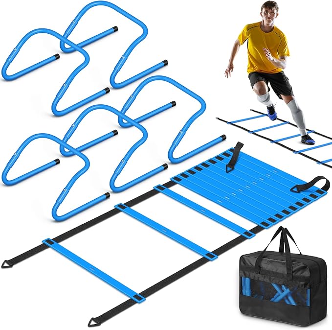 Speed and Agility Training Equipment: 5 Adjustable Agility 20ft Agility
