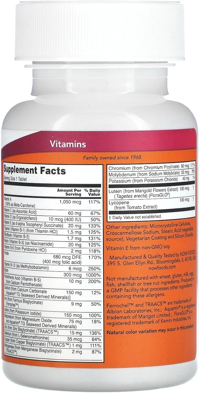 Daily Vits Multi Now Foods 100 Tabs