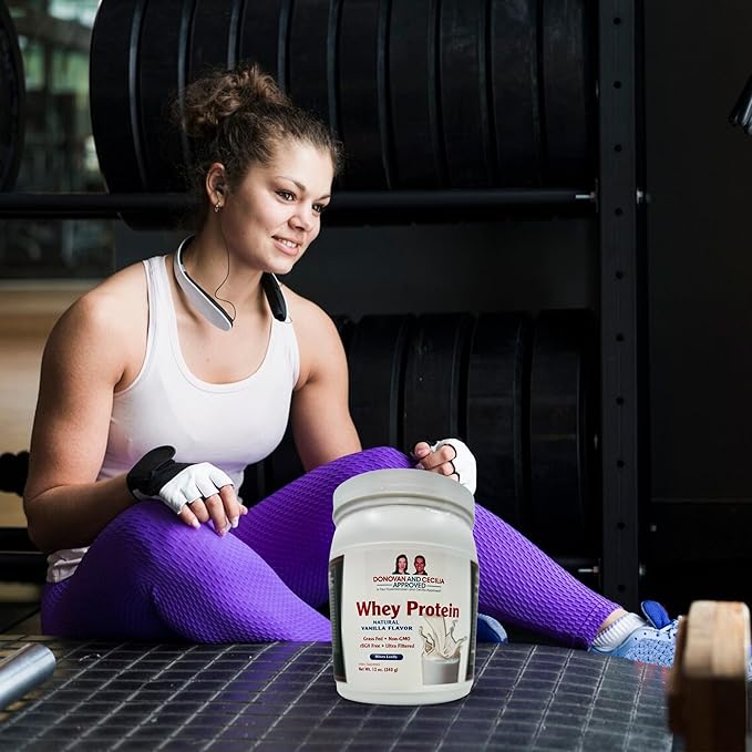 Grass Fed Whey Protein, BCAAs Rich Lean Body Protein Shake for Meal Replacement & Post Workout Recovery, 19g of Protein, No Artificial Sweeteners, Vanilla, 12 Oz